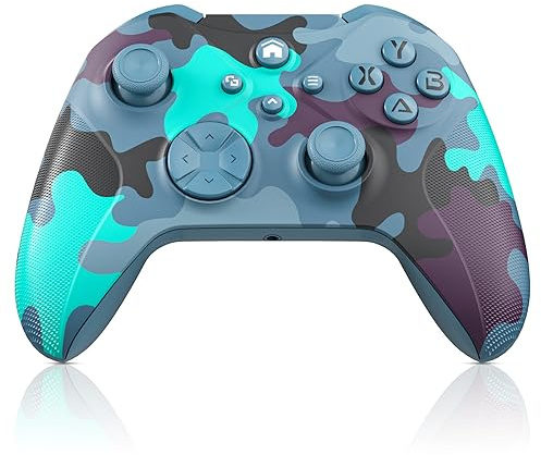 Lapezei Wireless Controller für Xbox Series S/X, mit Xbox One/PC/Android/iOS, Bluetooth Gamepad mit Back Buttons, Marco, Turbo, Dual Vibration, 6-Axis Sensor, 3.5mm Audio Jack- Ozeanblau