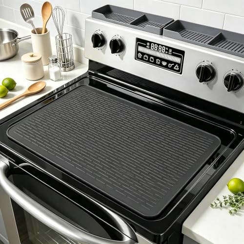 Silicone Stove Top Covers, 70×50cm Induction Hob Protector MatHob Covers for Electric Cookers, Silicone Hob Stove Top Cover for Induction Cooktop & Ceramic Hob