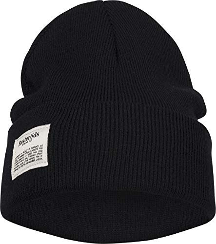 Resteröds Kaj Mütze Beanie mit Batch in schwarz, Größe:One Size