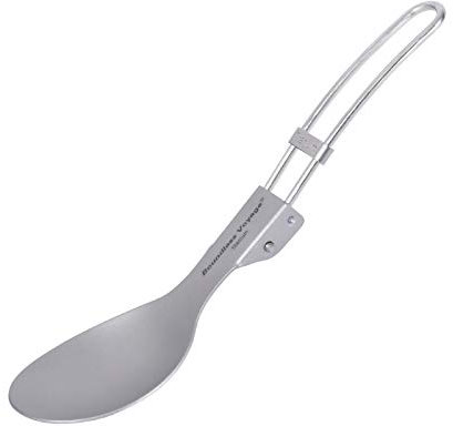 iBasingo Titane Cuillère Pliante Fourchette Spork Camping en Plein Air Couverts Légers Vaisselle Portable Ustensiles De Voyage