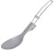 iBasingo Falten Titan Löffel Ultraleicht Camping Besteck mit Klappgriff Outdoor Indoor Besteck Reiseutensilien Geschirr für Picknick Wandern Reisen Ti1021T