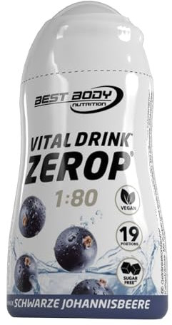 Best Body Nutrition Vital Drink Mix up 1:80 gouttes de flavour de cassis 6 x 48 ml