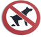 Panneau rigide - Interdiction Caca de chien - Rond de 15 cm - Epaisseur 3 mm - Aluminium et composite - Ultra résistant