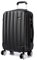 KONO Koffer Trolley Groß Hartschale ABS Reisekoffer Rollkoffer Suitcase (Schwarz, XL)