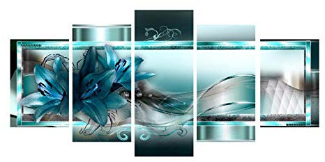 5 panel Calla Lily gemälde Abstrakte Moderne Leinwand Wandkunst für Heimtextilien -40x60cmx2 40x80cmx2 40x100cm Kein Rahmen