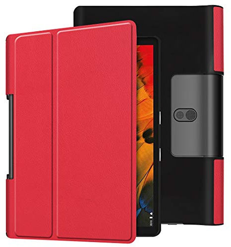 Funda para Lenovo Yoga Smart Tab 10.1 / Yoga Tab 5 10.1 / Yoga Tab 5 10.1 Funda de piel sintética con tapa y función atril ultra fina y ligera para Lenovo Yoga Smart Tab 10.1 / Yoga Tab 5 10.1 rosso