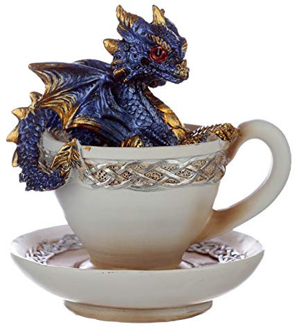 HoitoDeals 1Pcs Decorative Random Colour Elements Baby Dragon in a Teacup For Home Novelty Ornament