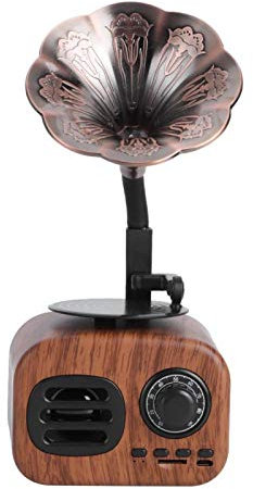 Yadoo Altoparlante Bluetooth, Grammofono Portatile Vintage, Giradischi in Vinile con Giradischi Drive, Fonografo retrò per Tablet PC Cellulare, Scheda Plug-in, Riproduzione Wireless, Lunga Durata