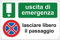 Pubblimania Divieto di sosta uscita d'emergenza | Cartello in alluminio 3 mm di spessore (Cm 20x30) (Divieto Sosta Uscita Emergenza)