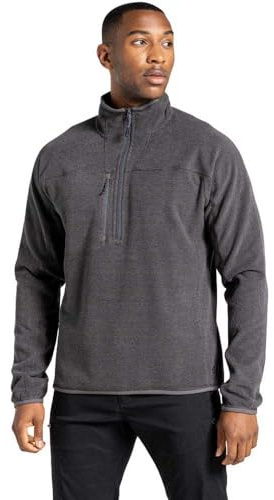 Craghoppers Mens Expert Active Marl Half Zip Fleece Top (L) (Carbon Grey)
