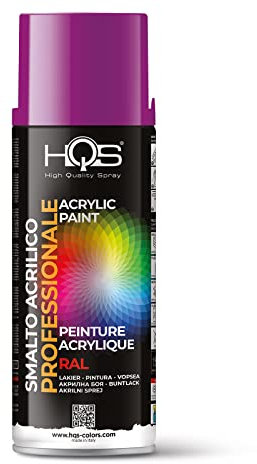 HQS Bombe de peinture acrylique, couleurs Ral (Ral 4006 - Violet pourpre)