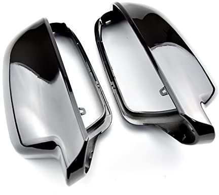 Seitenspiegelabdeckung Links Rechts Glänzend Schwarz Rückspiegel Abdeckkappe Für A-UDI A4 B8.5 S4 2011–2016 A3 8P 2010–2013 A5 S5 2010–2016 Auto Spiegelkappen (Farbe : Zwart)