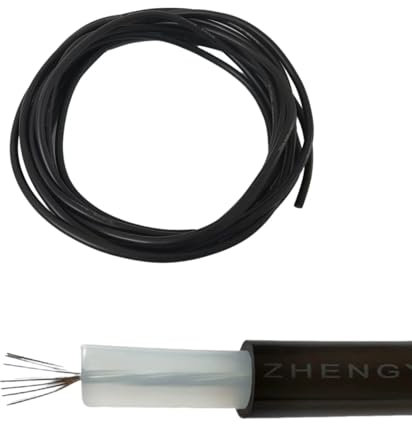 Coavoo 50KV High Voltage Wire Cable 260 Meters 853.02ft Long 22AWG OD5.2mm, Copper Core with Insulation Layer and Protection Cover Black for Connector Connection Laser Power Tube High Voltage