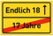 18 Geburtstag Schild - Lustige Geschenke oder Dekoration - Party Deko Geschenkideen für den 18 - Geschenk für Mädchen und Junge - 30x20 cm Kunststoff