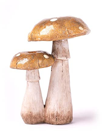SEINHIJO Champignon Décor Figurine Moderne Sculpture Arts Jardin Statues Maison Décoration Cadeau Résine 18cm