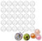 Eabdice 30 Stück DIY Kugeln, Durchsichtige Kugel Weihnachtskugeln, Efüllbare Acrylkugeln für Dekorationen, Geeignet für Festliche Zwecke, um das Haus zu Schmücken (Transparent)
