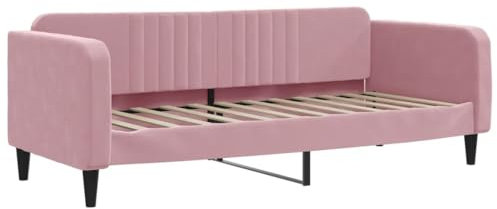 vidaXL Tagesbett, Gästebett 2-in-1, Sofabett Schlafsofa für Schlafzimmer Wohnzimmer, Bettsofa Sofa, Modernes Design, Rosa 80x200cm Samt