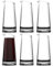 NUTRIUPS Lot de 6 mini carafes à vin individuelles de 250 ml en verre à portion unique (Set of 6 (180ml/Pcs))