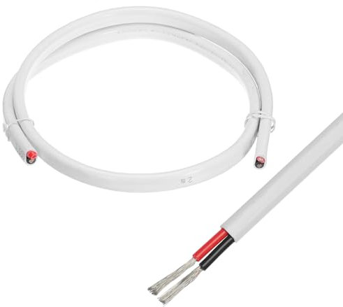 sourcing map Câble Marin Duplex à 2 Conducteurs de 10AWG, 3 Pieds, en Cuivre Étamé Isolé avec Une Gaine en PVC pour Les Haut-Parleurs de Bateau Automobile Marin