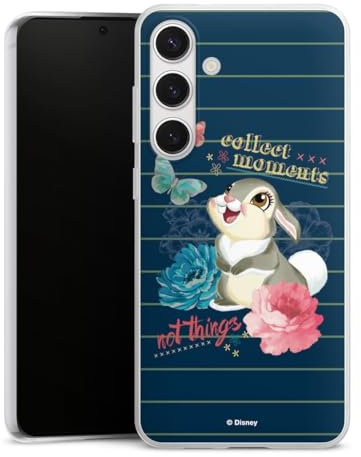 DeinDesign Slim Case extra dünn kompatibel mit Samsung Galaxy S24 + Silikon Handyhülle transparent Hülle Klopfer Disney Bambi