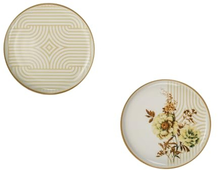Kütahya Porselen Modern Porzellan | Spülmaschinenfest | Frühstücksteller, Salat, Dessert etc. für kleine Teller (Nostalgie, 19 cm Kuchenteller (6x)