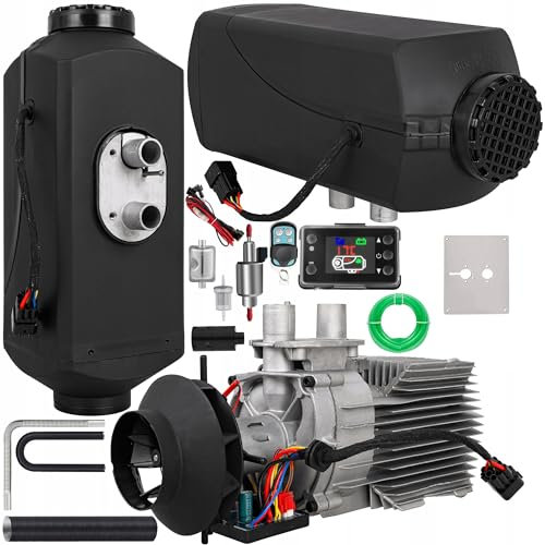 StandHeiz Riscaldatore di parcheggio Diesel 24V 5KW efficiente con LCD e Telecomando, Perfetto per Camper, Macchine, Camion, Barche
