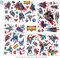 Temporäre Tattoo Set Kinder Tattoos für Superman,100+ pcs 4 Blätter Kinder tattoos Aufkleber Stickers für Geschenktüten Kindergeburtstag Mitgebsel Mädchen Jungen