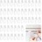 ALLisWE 50 Pièces Crochet Rail à Rideau Glisseurs Plastique Blanc - Tringle Coulissante Forte Capacité de Charge - Accessoires