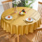 BESTORI Tischdecke Wasserdicht Rechteckig Abwaschbar Wasserabweisend Fleckschutz Wachstuchtischdecke Tischtuch für Küche Esszimmer Hochzeiten, Gold, 120 x 120cm, Rund