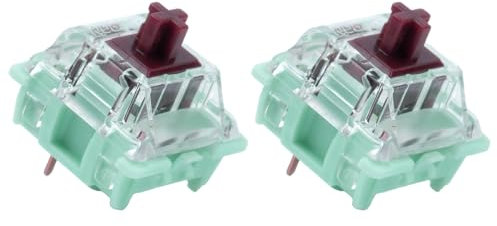 Kutethy X Gateron JADE Series Double stage Spring Mechanical Keyboard Switch Brown V3 Pro, 3 pines 55gf Tactile/Pre Lubed/RGB/LED Switch (Brown V3 Pro, 10 unidades)