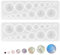 JJUNW 2 Stück Cabochon Silikon Formen Set, Runde Harz Edelstein Silikonformen Cabochon Formen für DIY Anhänger Halskette Ohrringe Schmuckbasteleien Zubehör DIY Basteln
