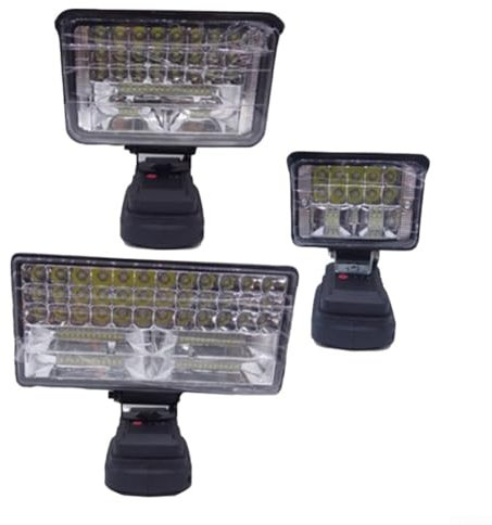 Proiettore LED senza fili ad alto lume per batterie da 18 V, eccellente per eventi all'aperto e applicazioni di lavoro (4 pollici)