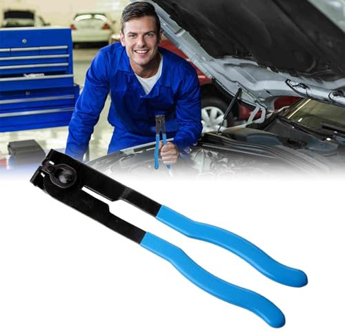 Pinza per Fascette,Pinza per Fascette Metalliche,Pinze per Fascette Stringitubo,Fascetta Stringitubo per la Maggior Parte,Pinza per Fascette Stringitubo Portatile,Pinze per Giunti Omocinetici (Blu)