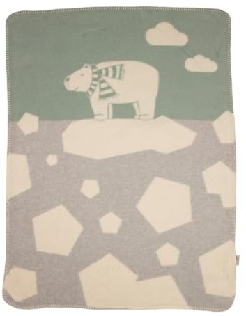 David Fussenegger Babydecke Mila 'Eisbär' 75 x 100 cm Grün