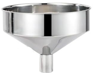 Imbuto grande in acciaio inox da cucina con filtro estraibile 20 cm metallo multifunzionale for liquidi polvere oli marmellata(20/3.2cm)