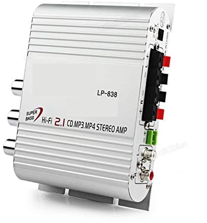 DIGNIFE Audioverstärker, 12V Mini Hi-Fi Auto Auto Stereo Endstufe Amp Booster Radio MP3 Stereo for Auto Motorrad Zuhause