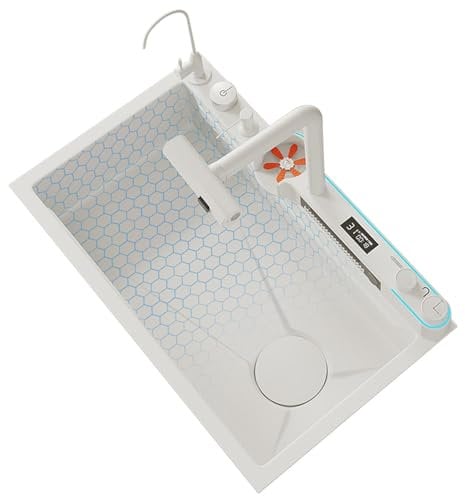 Single Bowl Kitchen Sink, One-Piece Washbasin, Undercounter Sink Set for Household Use