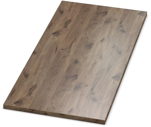 AUPROTEC Tischplatte 19mm Eiche Castell 120x80 cm I Spanplatte mit 1mm ABS Kante & PU-Verleimung I melaminharzbeschichtet I elegant & wasserabweisend