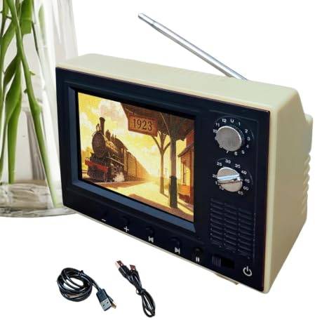 Televisor Retro Pantalla 720p Compacta 8 GB De Memoria Decoración Hogar