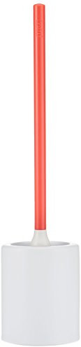 Kela 23405 WC-Bürste und Halter, 44,5 cm Höhe, Keramik, Grace, Weiß/Rot