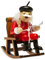 Sikora RM-F Räuchermännchen aus Holz Oma oder Opa im Schaukelstuhl, Farbe/Modell:F02 rot - Opa auf dem Schaukelstuhl, Höhe in cm:Höhe ca. 16.5 cm