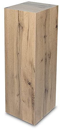 STEMA Seyfried Dekosäule, Podest in 3 Größen (100x33x33 cm, Eiche) Blumensäule, Blumenständer