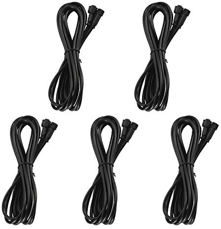 Chenxu 5X2 m 2 pin Cavo di Prolunga per faretto da incasso a pavimento nero luci ad incasso