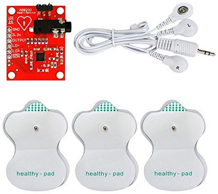 iHaospace EKG-Modul AD8232 EKG-Messung Puls Herzfrequenzsensor Modul Kit EKG-Überwachungssensor für Arduino EKG gerät Modul EKG-Sensor-Kit