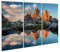 bilderfelix® Bild auf Leinwand DREI Zinnen oder TRE Cime di Lavaredo mit Reflexion im See bei Sonnenuntergang, Dolomiten, Südtirol, italienische Alpen, Europa Wandbild Poster Leinwandbild ULZ
