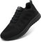 ANBIWANGLUO Damen Turnschuhe Sportliche Laufschuhe Schnürschuhe Atmungsaktive Outdoor Cross Trainer zum Joggen Vollschwarz 40 EU