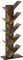 HOMCOM Libreria ad Albero in Legno, Scaffale Salvaspazio a Colonna con 10 Ripiani in Stile Industriale, 50x28x142cm