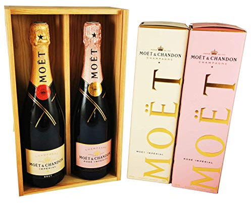 Champagner Moet & Chandon - Brut/Rosé in Box - In Holzkiste