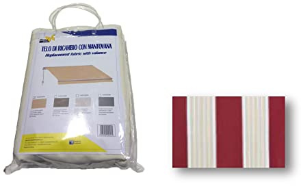 Linea Garden Friend Tessuto ricambio completo per tenda barra quadra 200x300 riga bordeaux