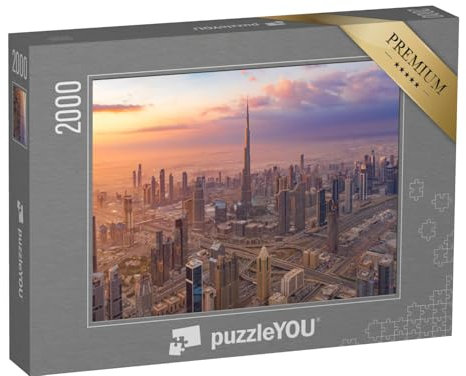puzzleYOU: Puzzle 2000 Teile „Luftaufnahme des Burj Khalifa in Dubai Downtown“ – aus der Puzzle-Kollektion Burj Khalifa